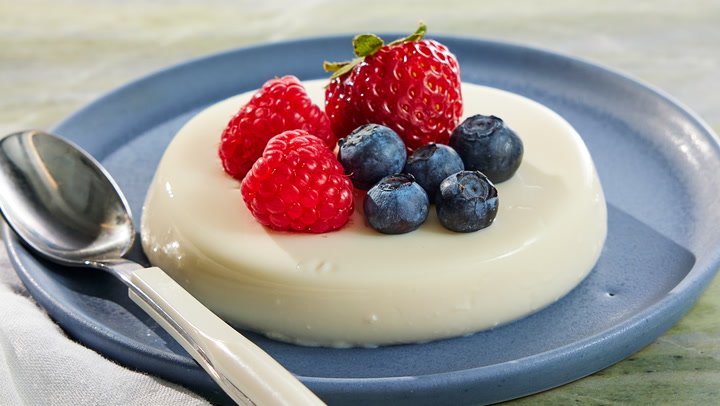 Panacotta and Red Berries